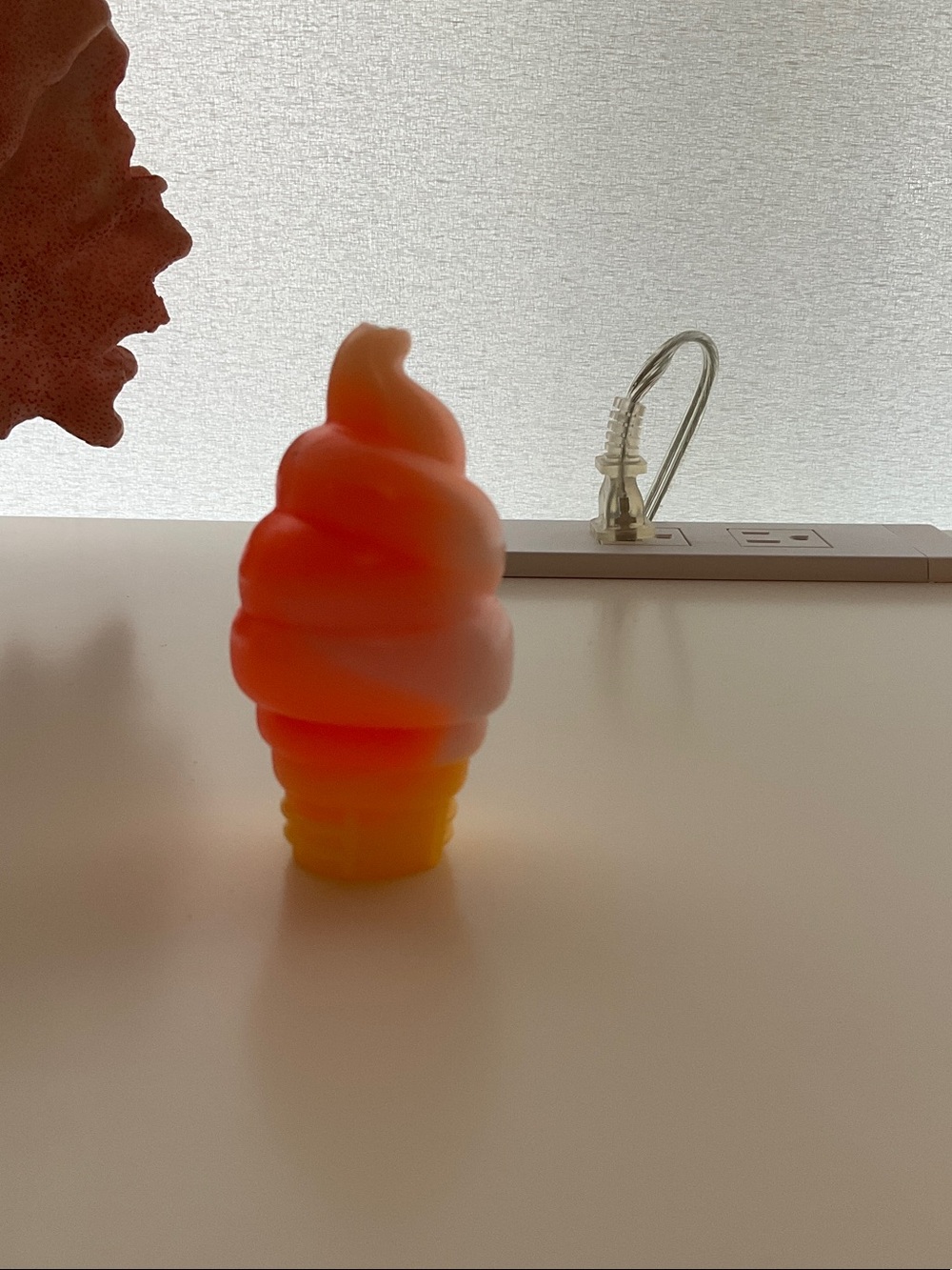 Orange/ white Ice cream Taba Squishy